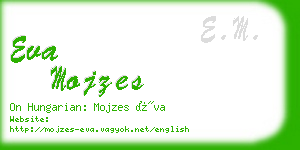 eva mojzes business card